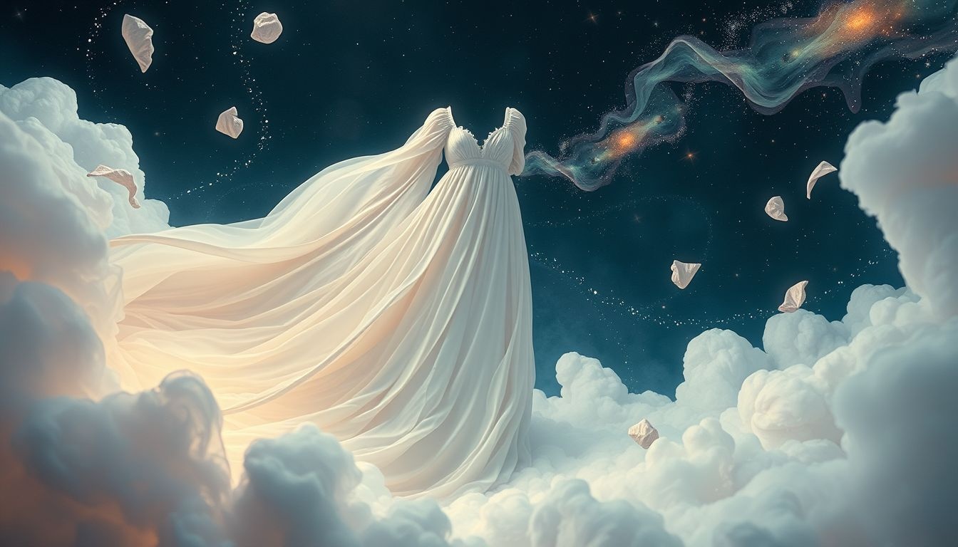 Dromen over te grote nachtjurk symboliseert onzekerheid en kwetsbaarheid.