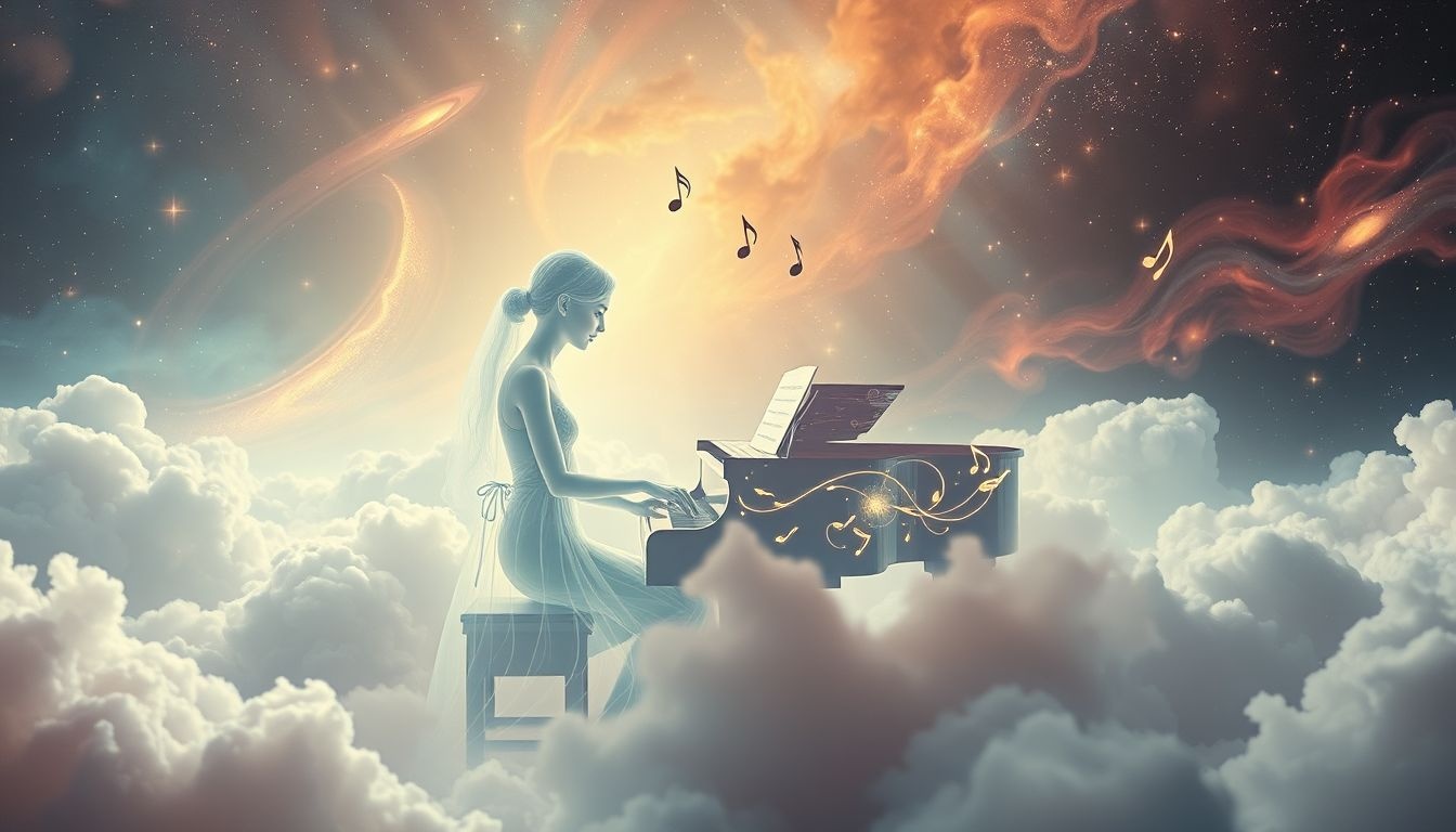 Dromen over overleden persoon die piano speelt symboliseert nostalgie en verbinding.