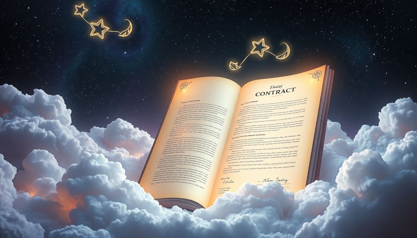 Dromen over contractpagina's symboliseren vaak nieuwe verplichtingen en keuzes.