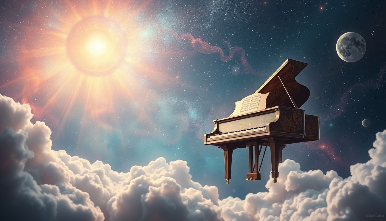 Dromen over vallende piano symboliseert onverwachte emoties die neerploffen.