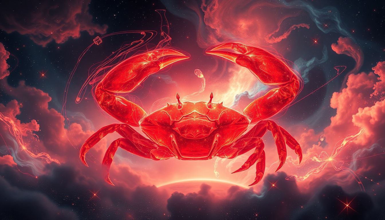 Rode krab droomt: passie vermengd met onderdrukte woedegevoelens.