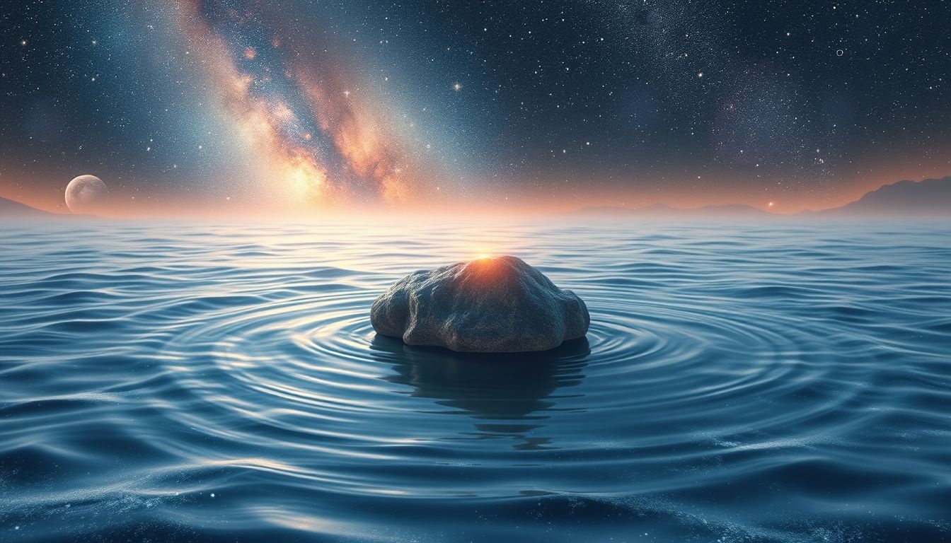 Dromen over een rots in water symboliseert innerlijke kracht en emoties.