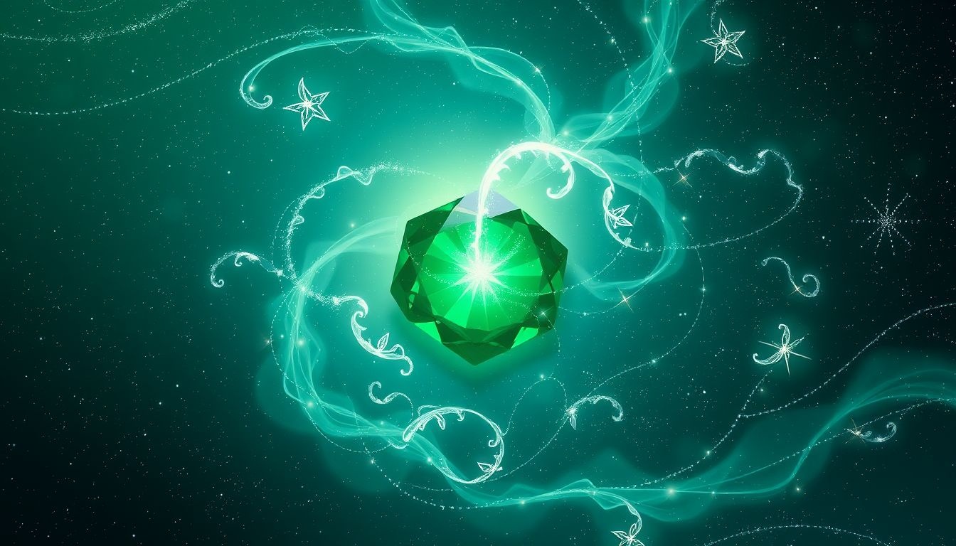 Een smaragd in dromen symboliseert spirituele groei en heling.