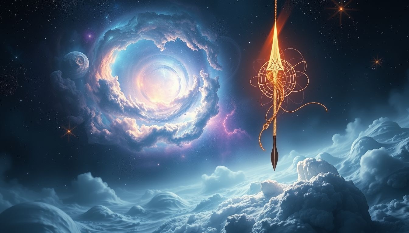 Dromen over een speer in de lucht symboliseert ambitie en kracht.