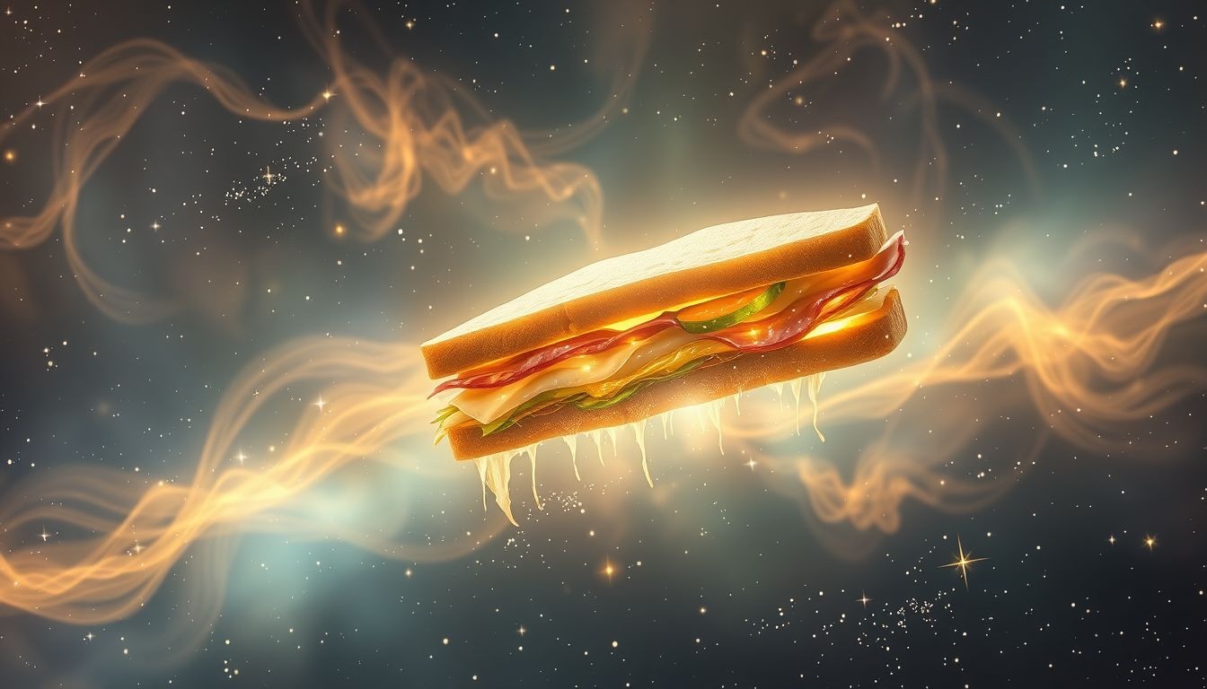 Dromen over vliegende boterhammen symboliseren onverwachte kansen en vrijheid.