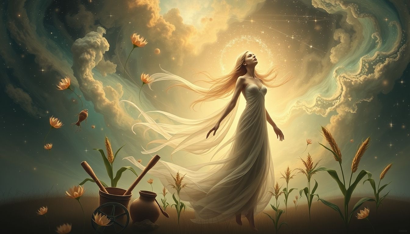 Dromen over een boerin symboliseren vaak vruchtbaarheid en zorgzaamheid.