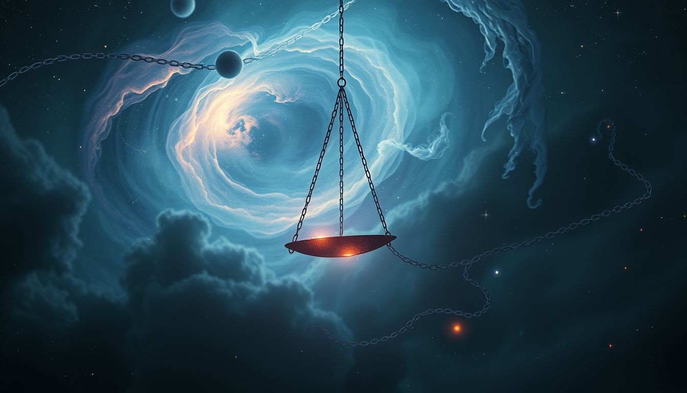 Dromen over donkere weegschalen symboliseren vaak innerlijke onzekerheid en angst.