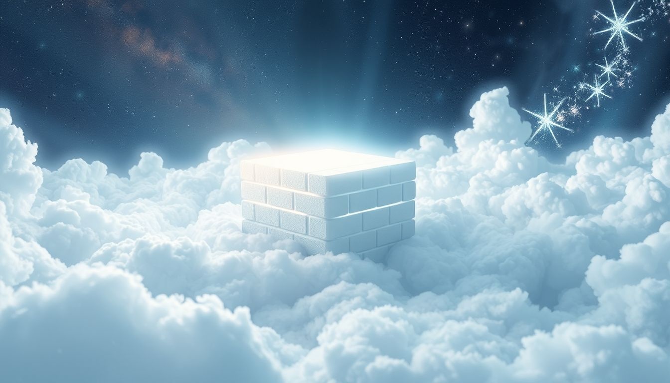 Dromen over witte bakstenen symboliseren zuiverheid en nieuwe beginnings.