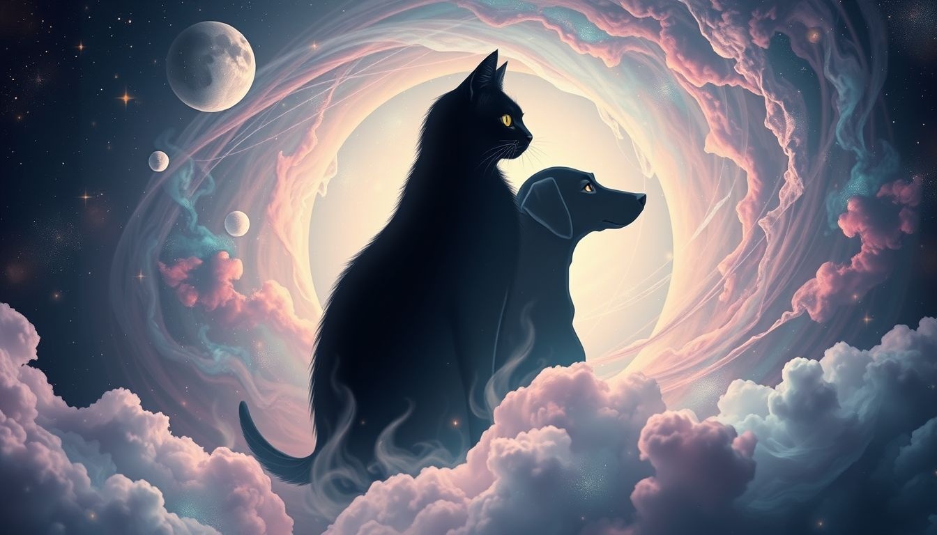 Dromen over zwarte kat en hond symboliseren balans tussen intuïtie en loyaliteit.