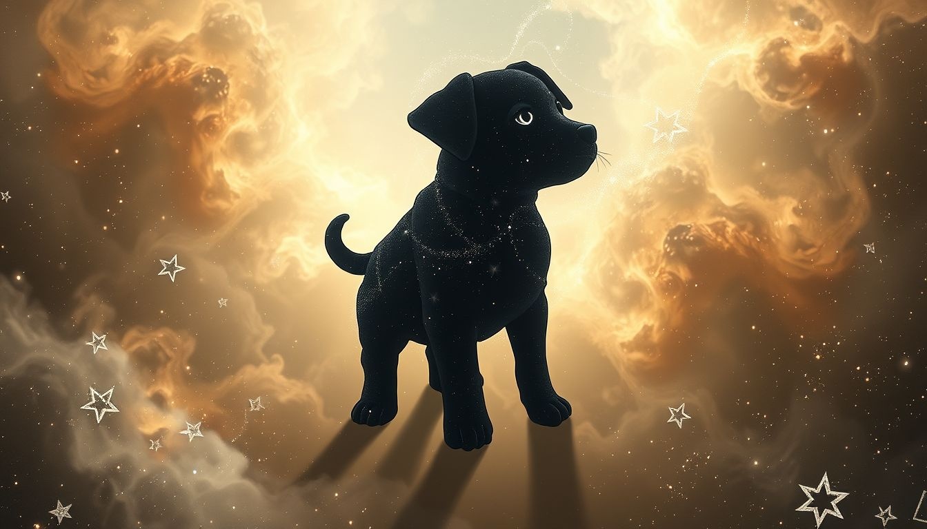 Dromen over een zwarte puppy symboliseert verborgen emoties en intuïtie.
