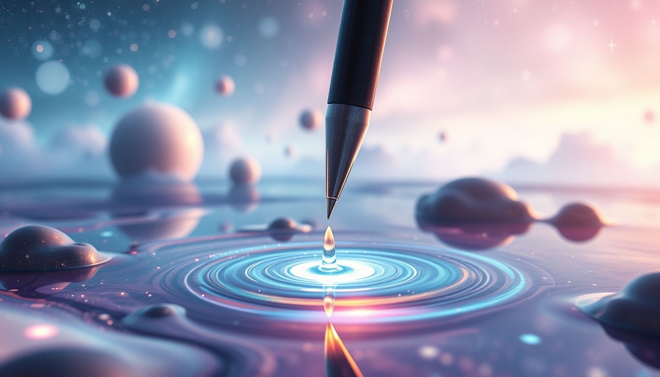 Dromen over dopen van een pen symboliseert nieuwe creatieve ideeën.