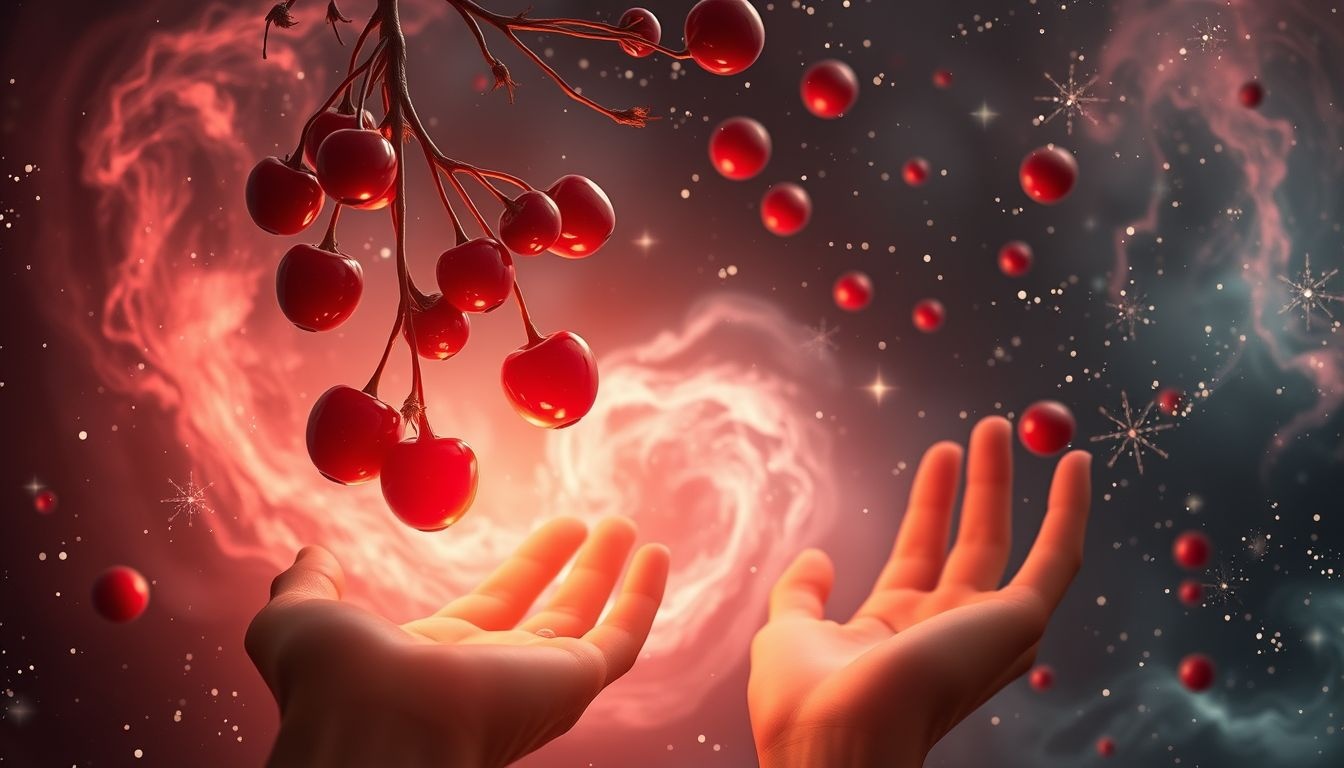 Dromen over rode bessen symboliseren vaak passie en vruchtbaarheid.