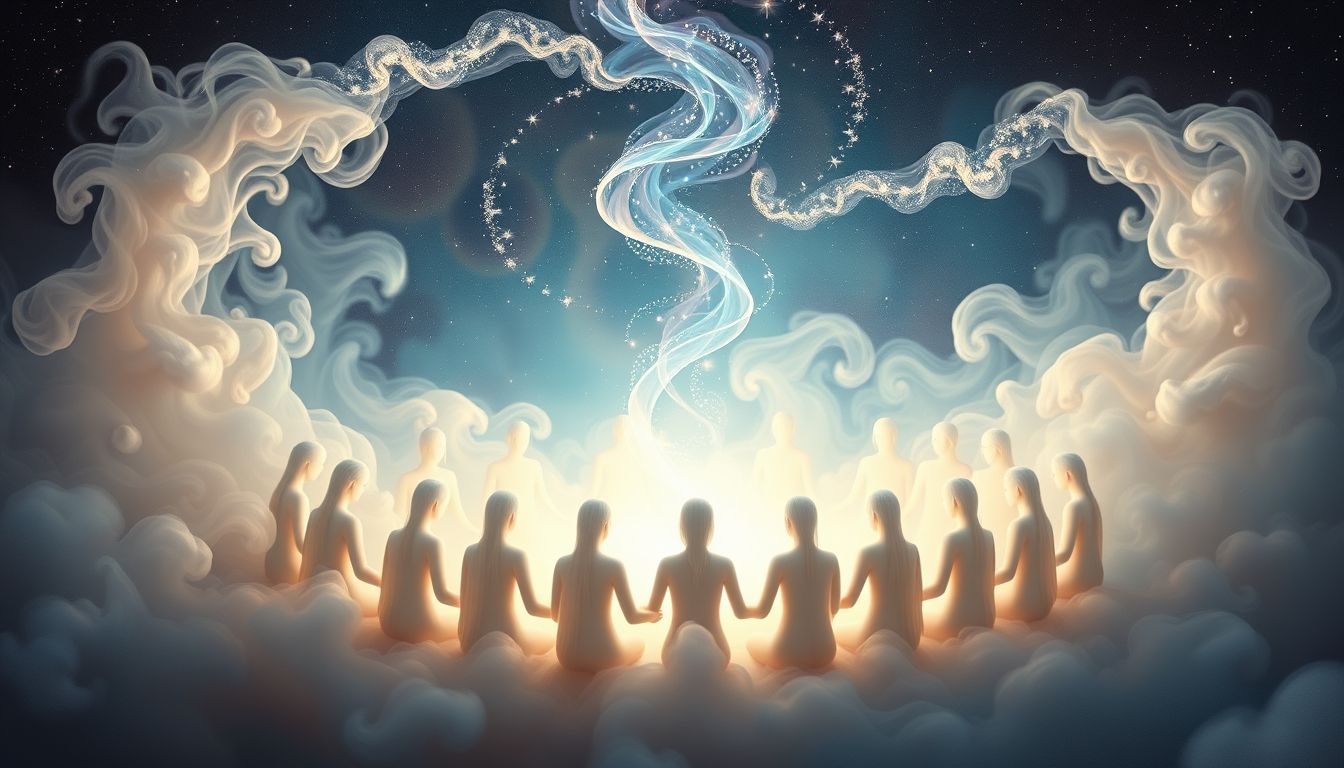 Dromen over groepsroken van een vredespijp symboliseert harmonie en verbinding.