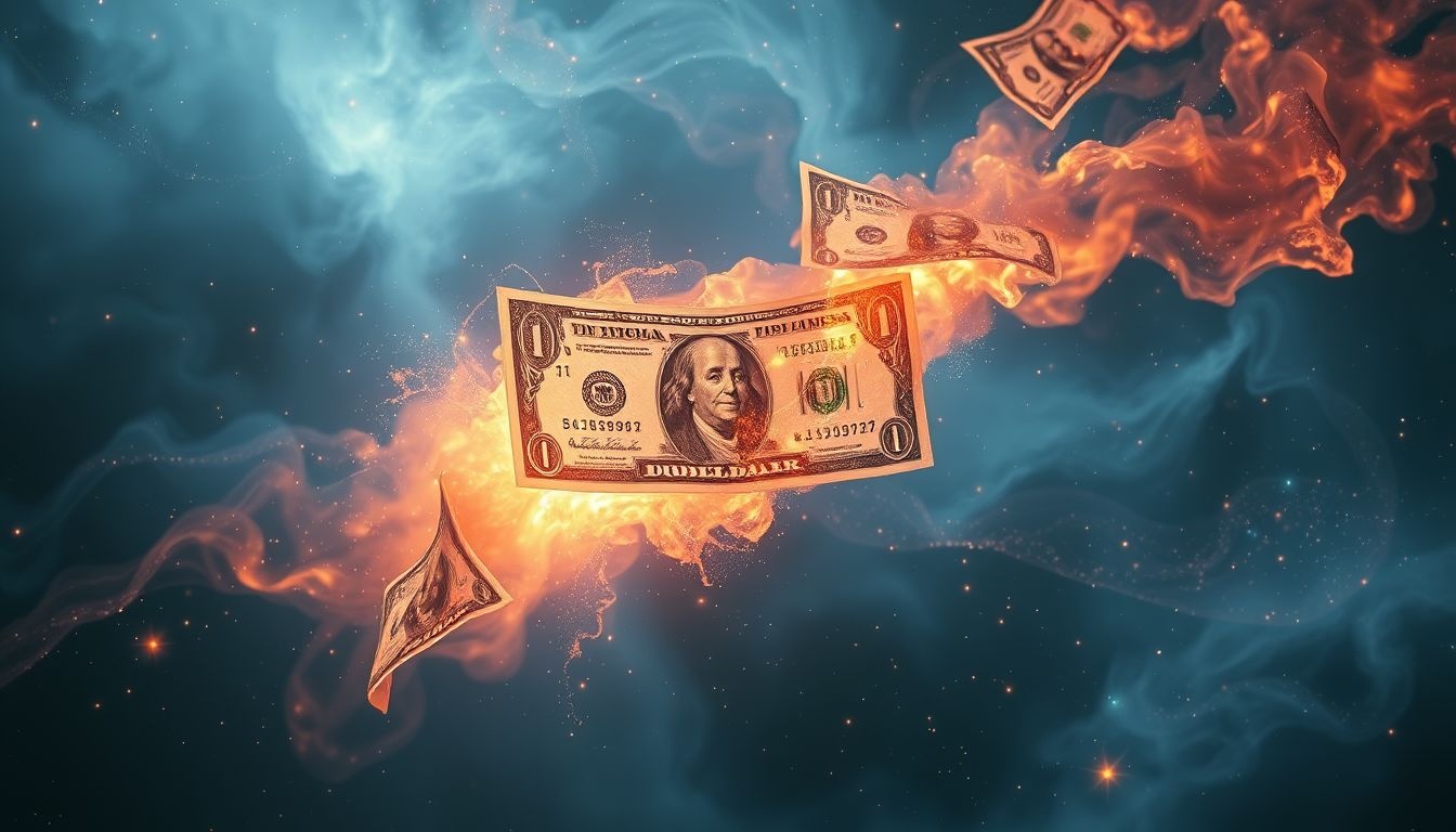 Dromen over verbrande dollars weerspiegelen vaak financiële zorgen of verlies.