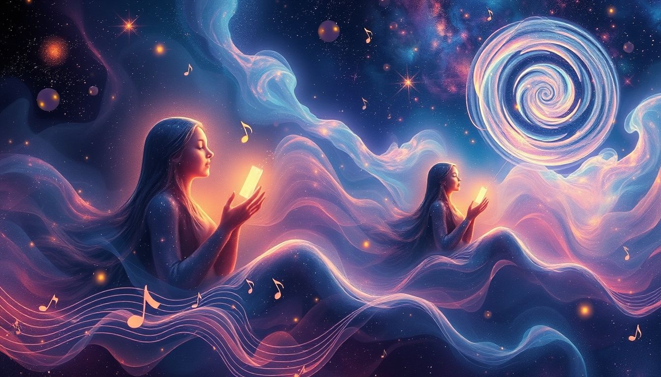 Inboorlingen die zingen symboliseren harmonie tussen natuur en mens.