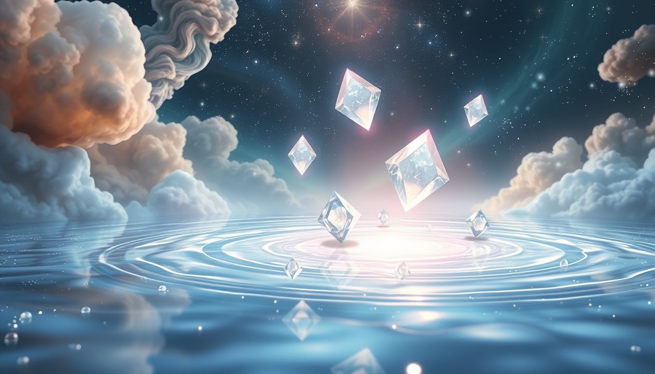 Dromen over juwelen in water symboliseren emotionele zuivering en vernieuwing.