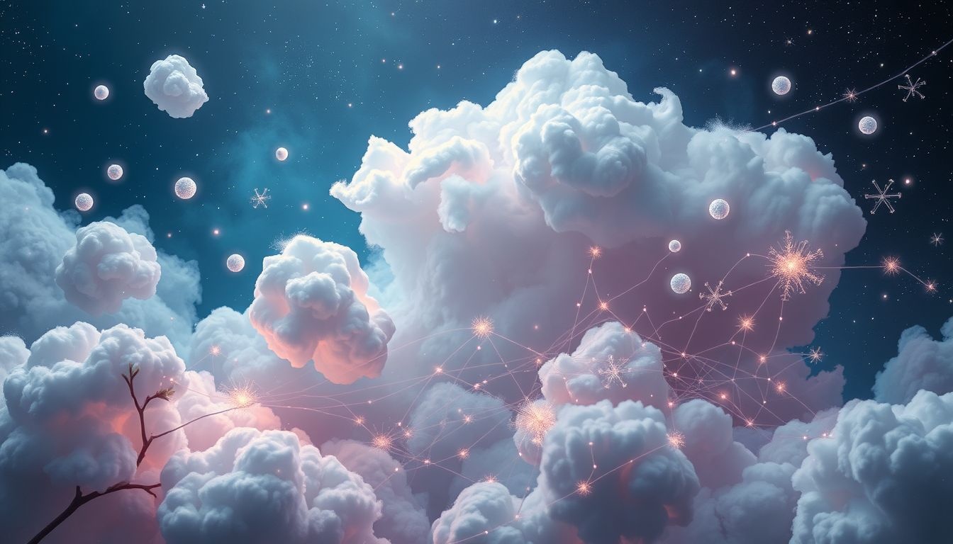 Dromen over katoen in fabriek symboliseren creatieve ideeën die zich ontwikkelen.