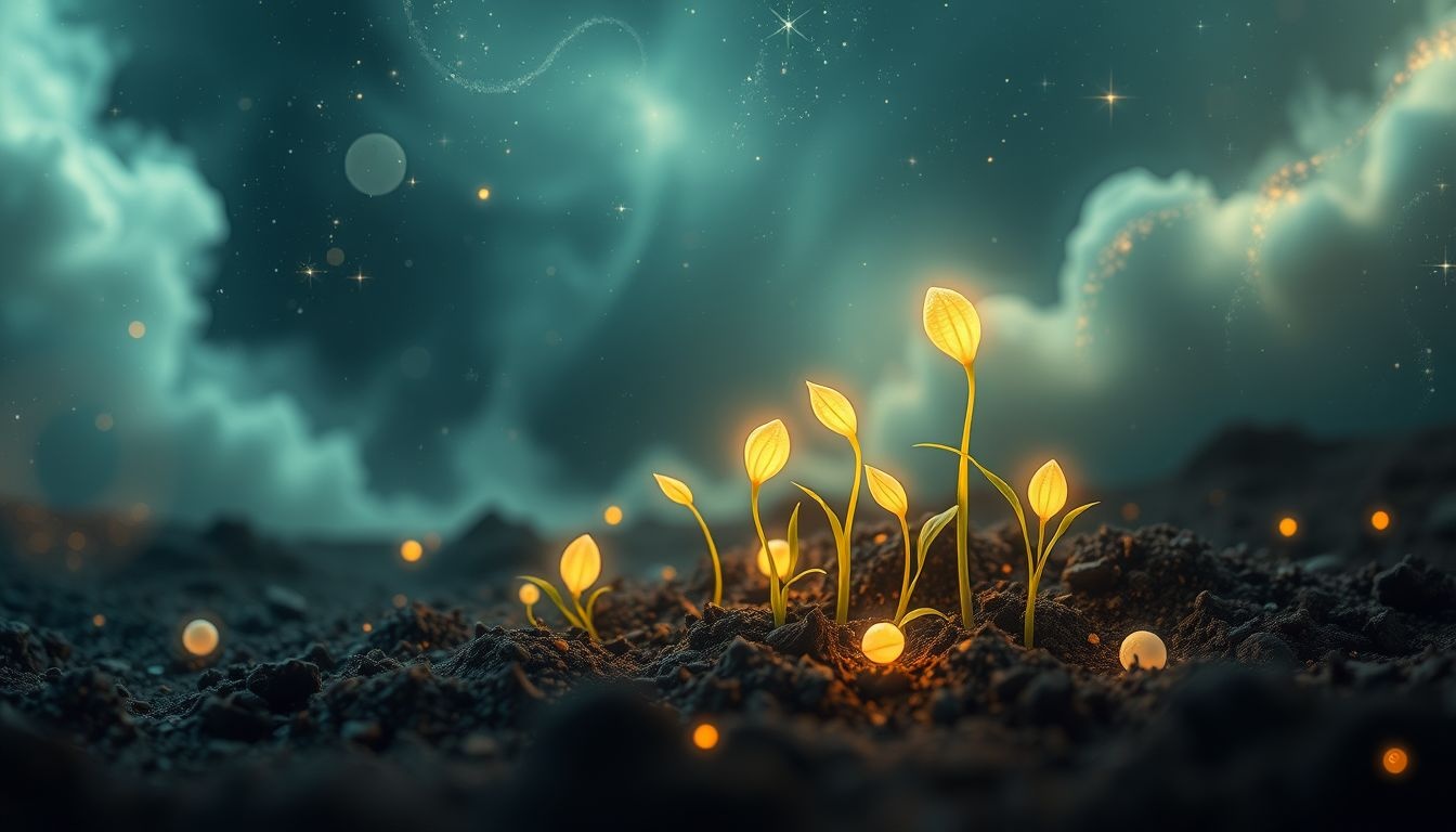 Ontkiemende zaden symboliseren groei en nieuwe kansen in dromen.