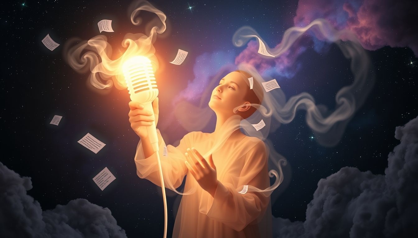 Dromen over reciteren met een microfoon symboliseert behoefte aan erkenning.