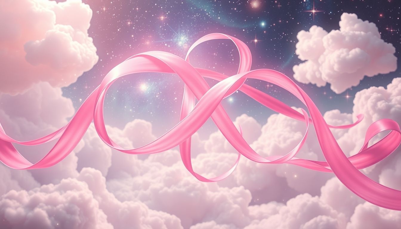 Roze linten symboliseren vaak vrouwelijke kracht en verbondenheid.