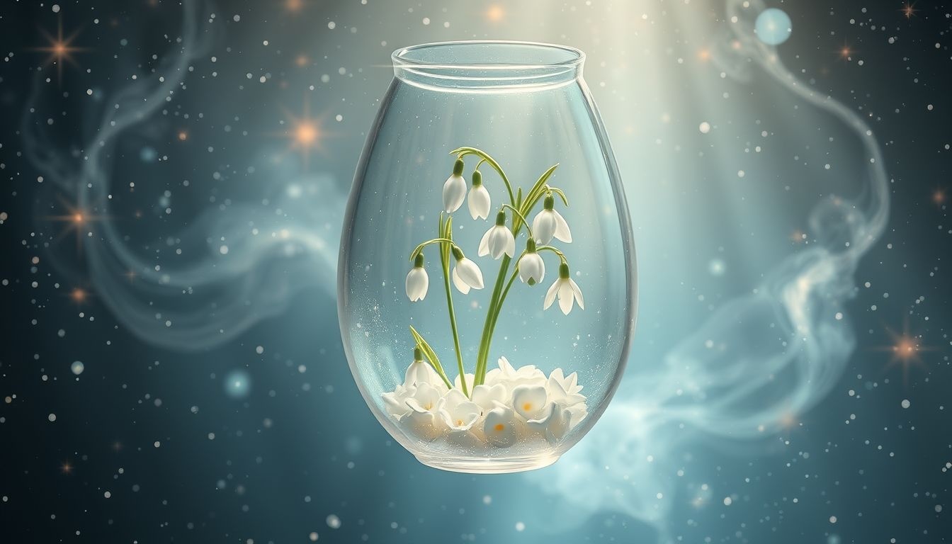 Dromen over sneeuwklokjes symboliseren hoop en nieuw begin in het leven.