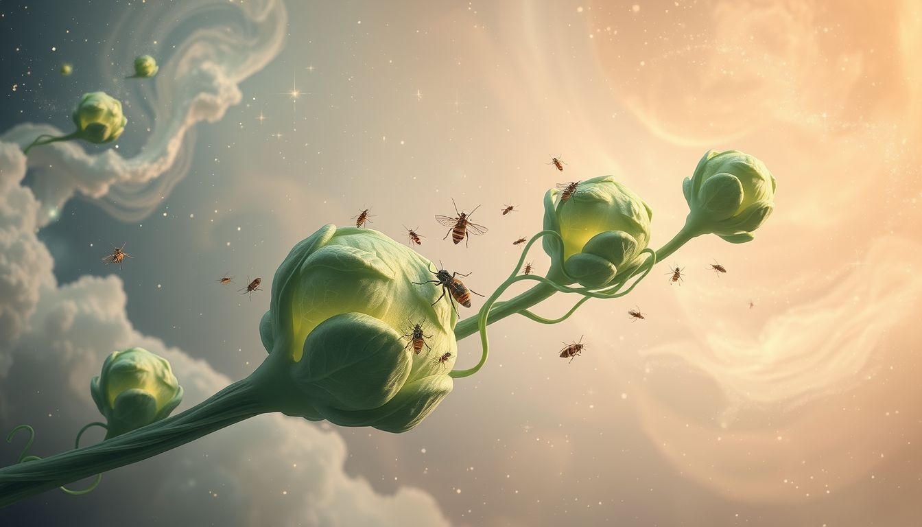 Dromen over spruiten met insecten symboliseren verborgen zorgen en onrust.