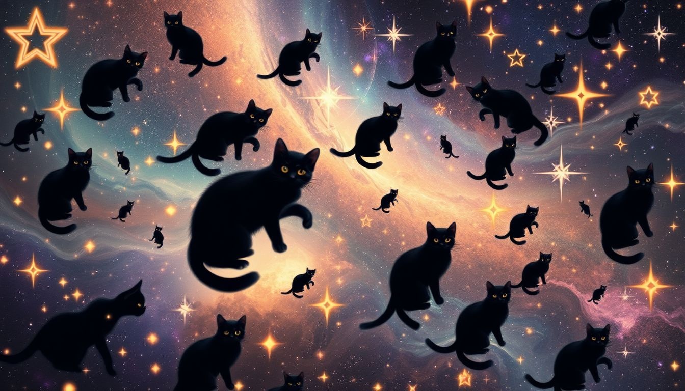 Dromen over veel zwarte katten symboliseert mysterie en verborgen waarschuwingen.