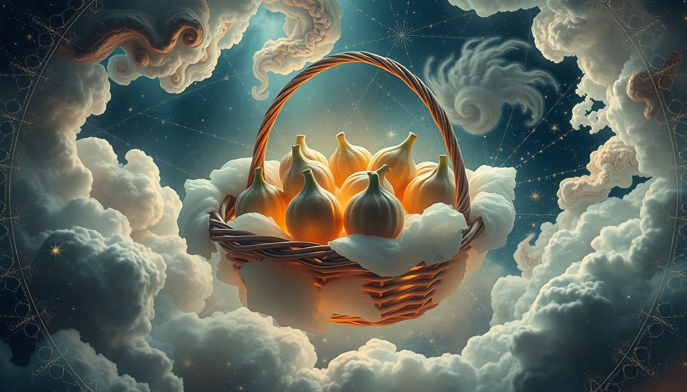 Dromen over vijgen in een mand symboliseren overvloed en succes.