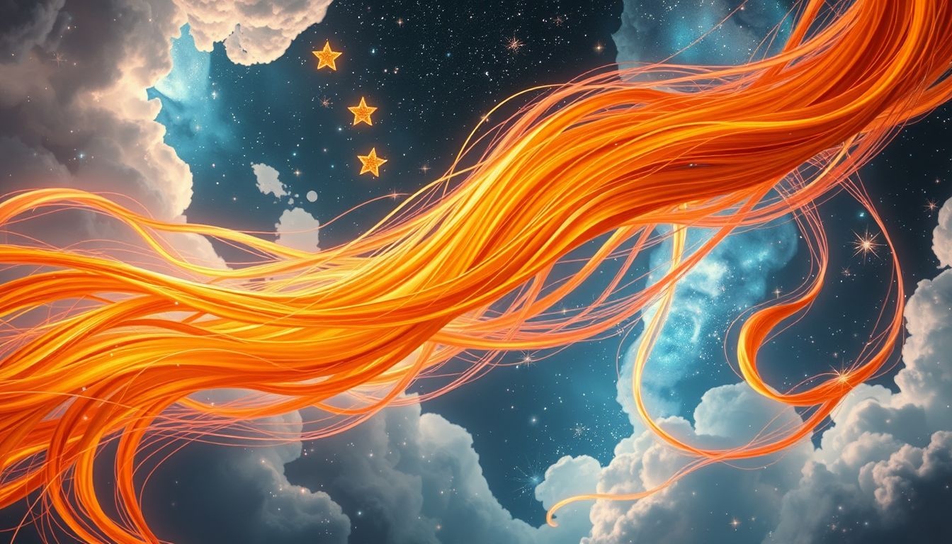 Fel oranje haar symboliseert vaak creativiteit en unieke zelfexpressie.