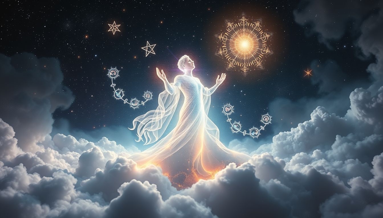 Een geleerde ontmoeten symboliseert wijsheid en innerlijke groei.