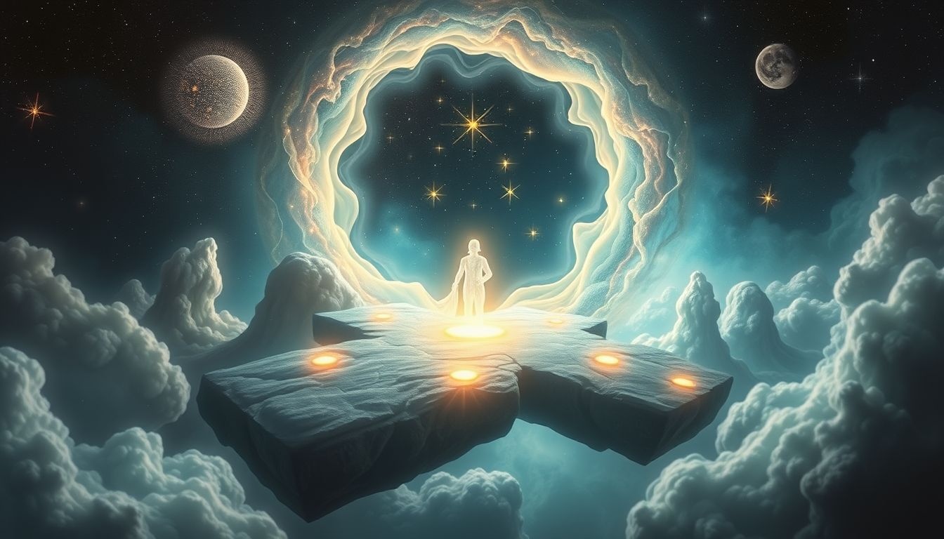 Een kruitverkoper op een kruispunt symboliseert gevaarlijke keuzes.