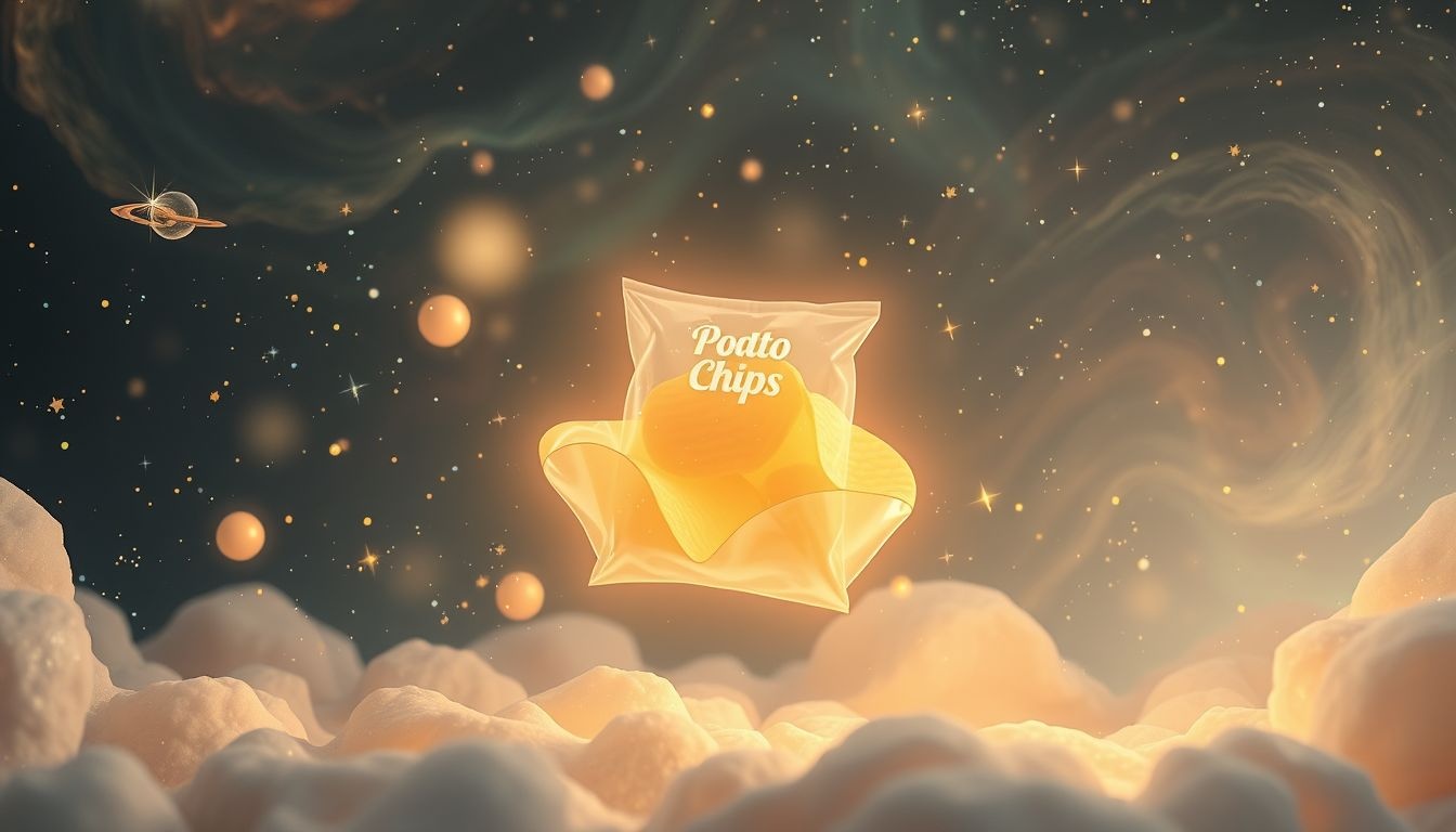 Een zak aardappelchips symboliseert onverwachte beloningen in dromen.