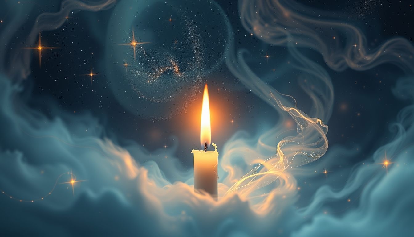 Een flikkerende kaarsvlam symboliseert onzekerheid en veranderende emoties.