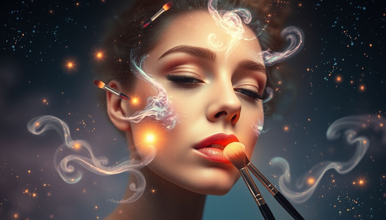 Make-up in dromen symboliseert vaak zelfexpressie en verborgen emoties.