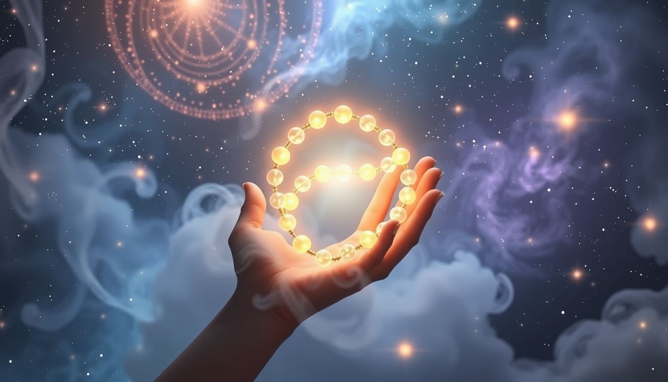 Bidden met een rozenkrans symboliseert hoop en spirituele kracht.