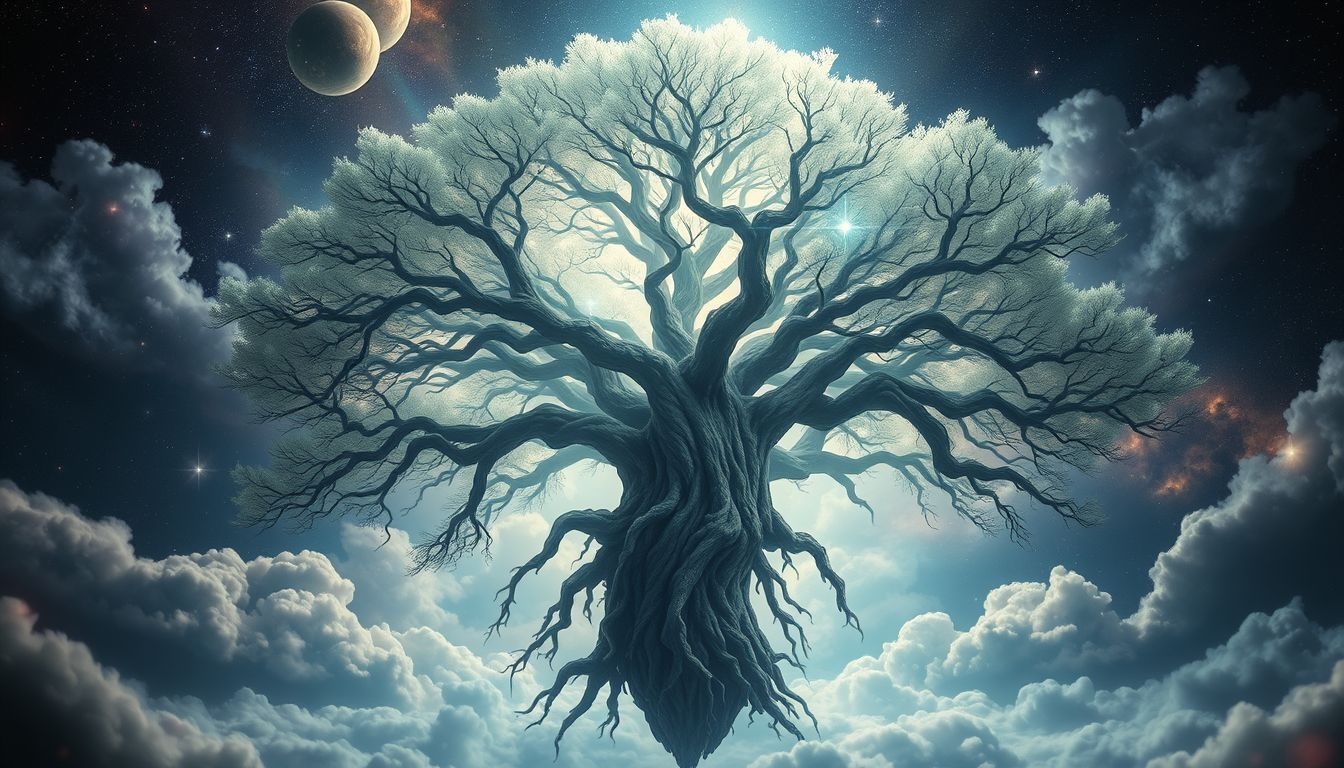 Dromen over een massieve boom symboliseren kracht en diepe groei.