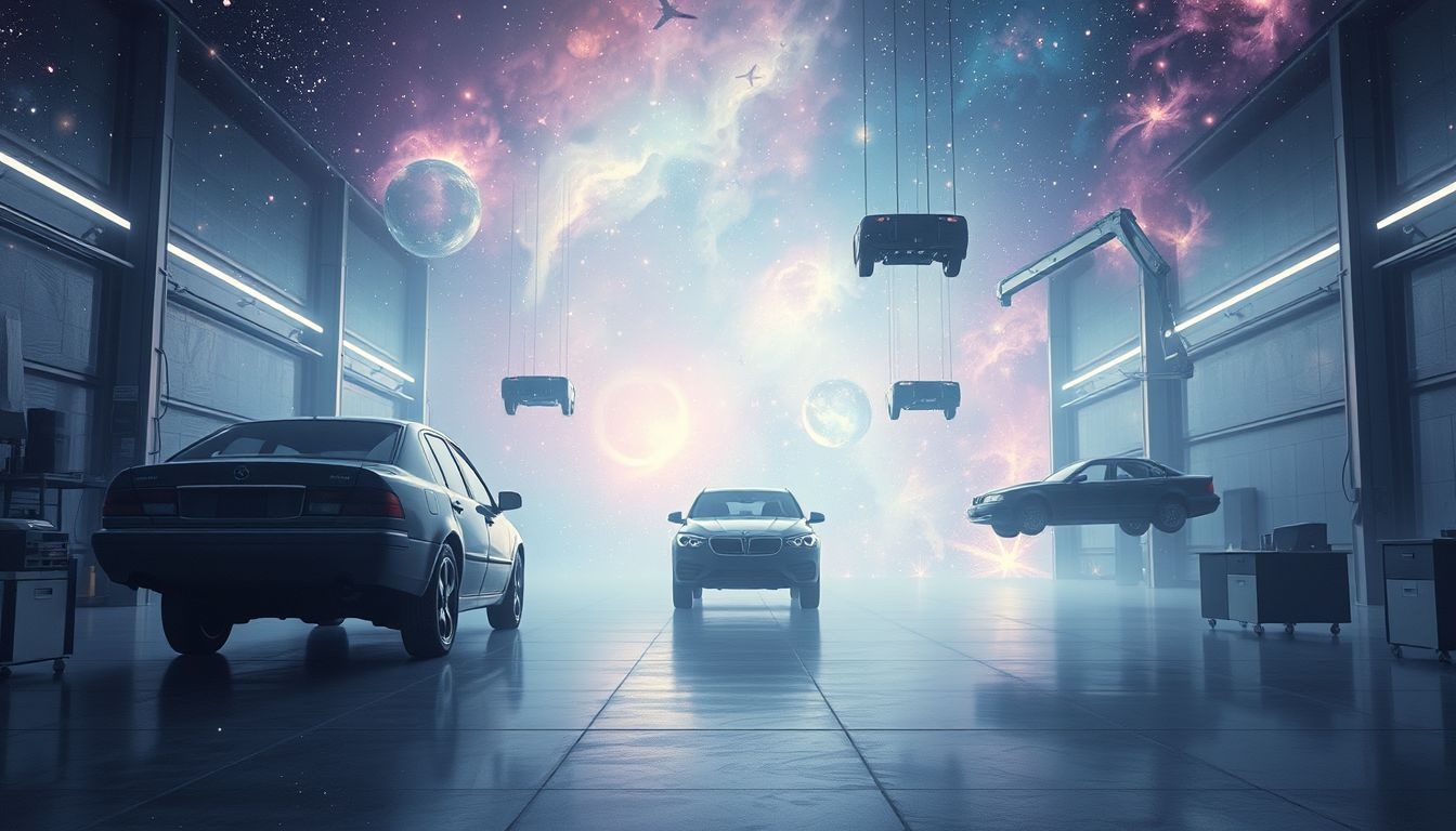 Een autoreparatiewerkplaats zonder monteurs symboliseert zelfredzaamheid en innerlijke kracht.