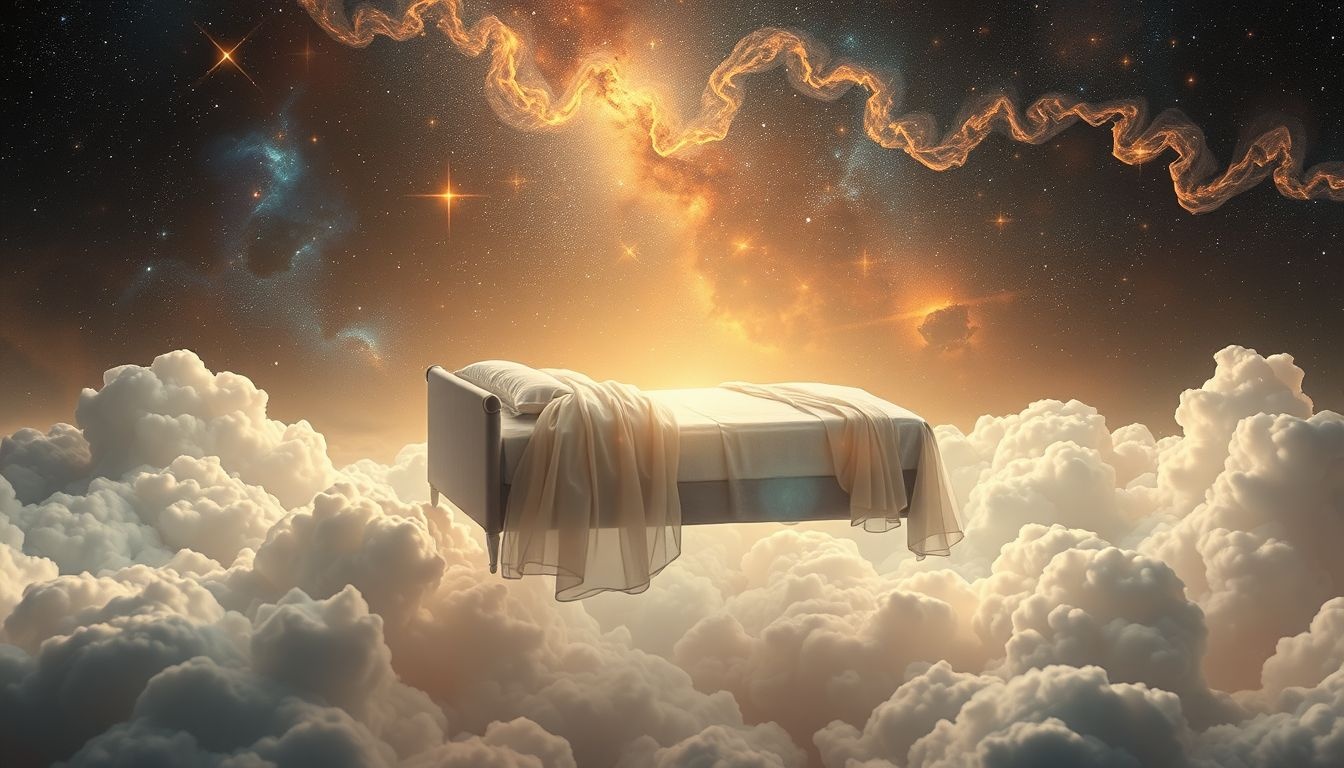 Een bruidsbed vol spullen symboliseert onrust in je relatie.