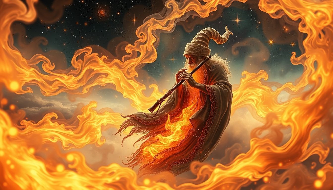 Een hobo en vuur symboliseren passie en transformatie in dromen.