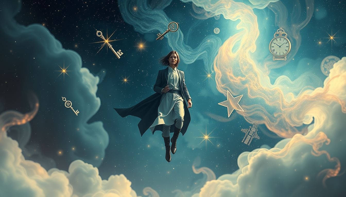 Een kerkbewaarder in modern kostuum symboliseert onverwachte autoriteit.