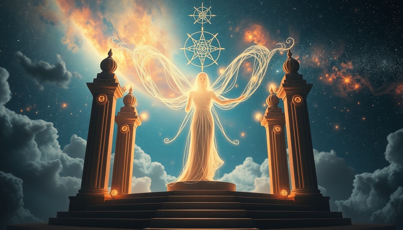 Een koppelaar in religie symboliseert spirituele verbinding en leiding.