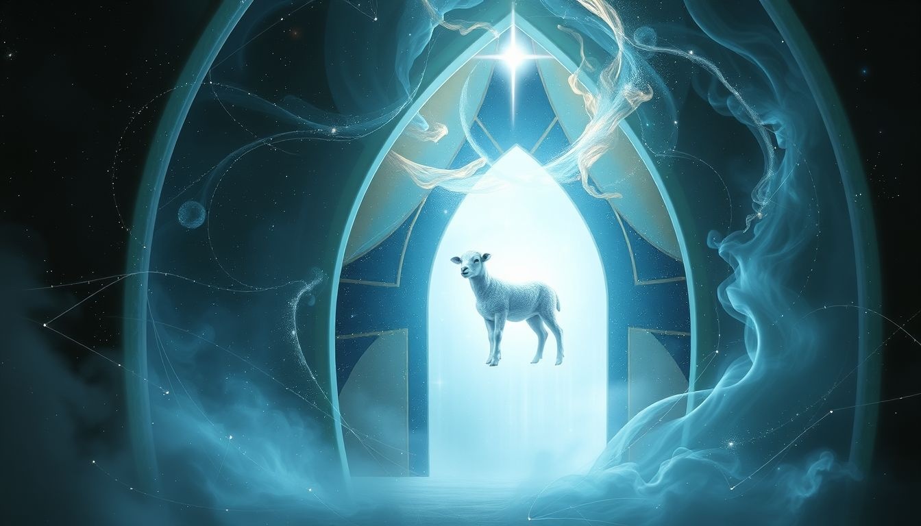 Een offerlam in een kerk symboliseert zuivering en nieuwe beginnen.