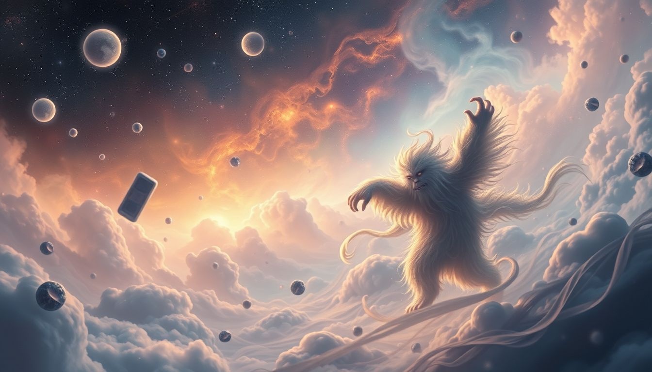 Een dansende Yeti symboliseert vreugde en onverwachte levensenergie.