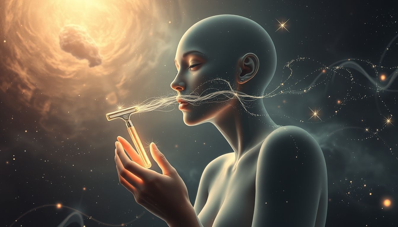 Jezelf snijden tijdens het scheren symboliseert angst voor kwetsbaarheid.