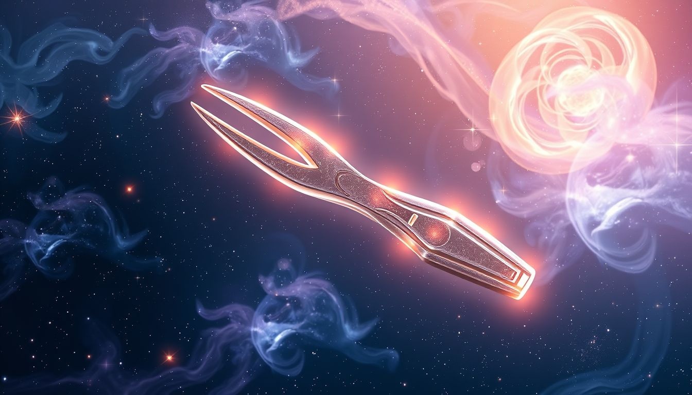 Een glimmende nieuwe tang symboliseert nieuwe vaardigheden en kansen.