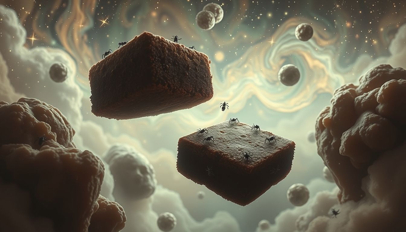 Dromen over brownies met mieren symboliseert verborgen angsten en zorgen.