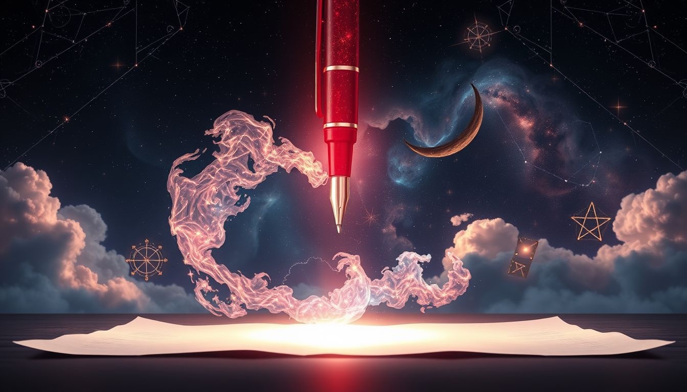 Dromen van tekenen met rode pen symboliseren beslissingen en urgentie.