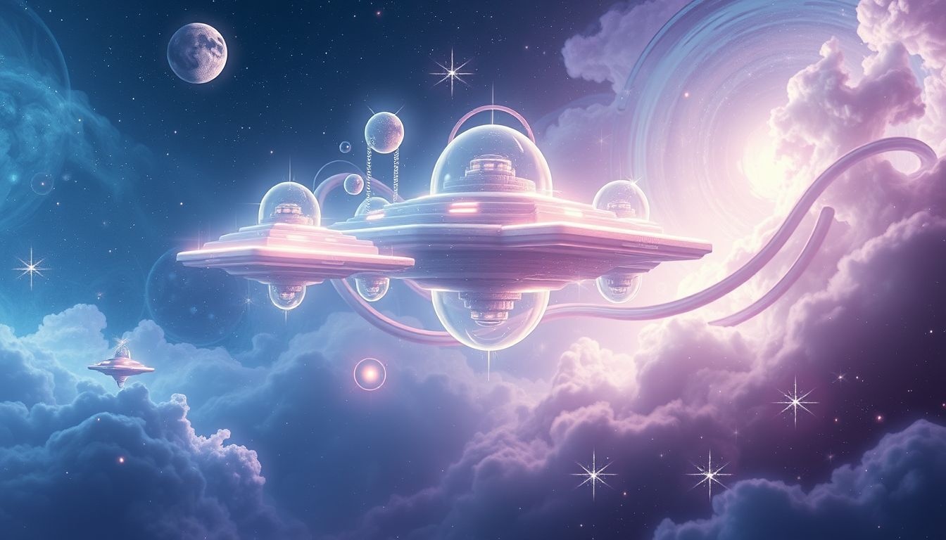 Een ruimtestation bezoeken symboliseert ontdekkingsdrang en nieuwe inzichten.