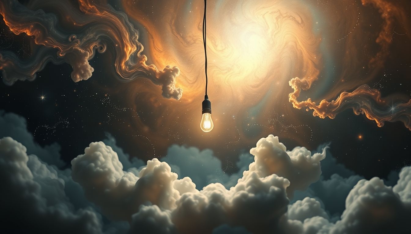 Angstige schakelaar bedienen symboliseert controleverlies en onzekerheid.