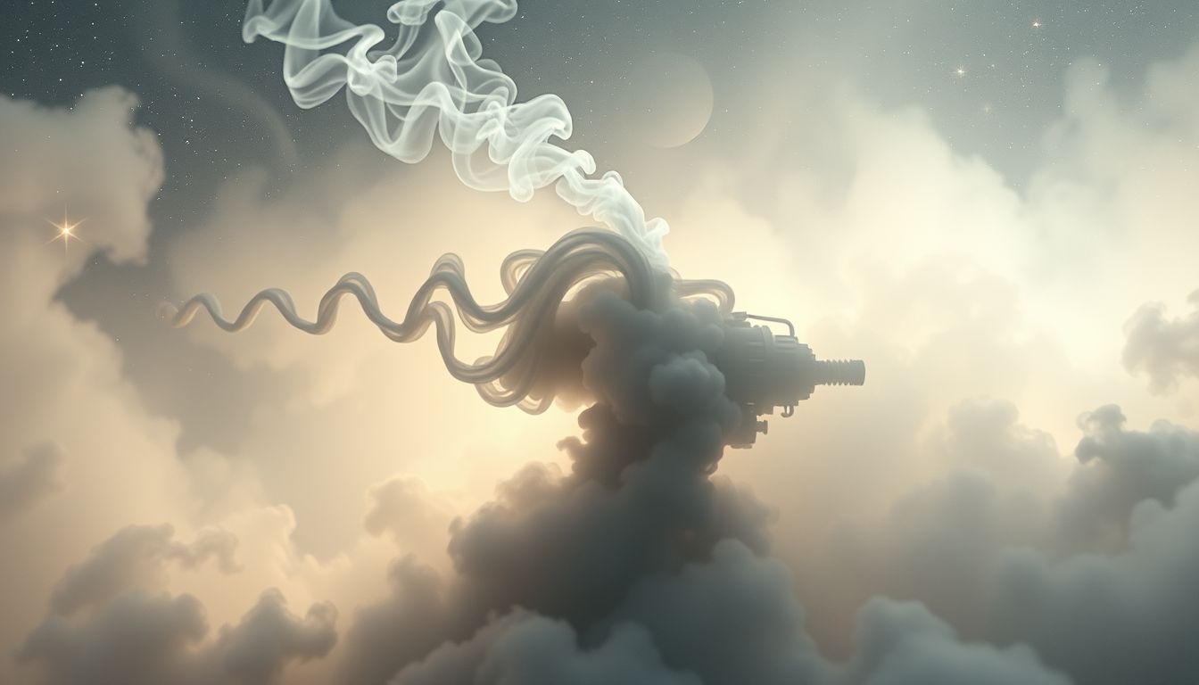 Droom 12 symboliseert verborgen problemen door rook van machines.